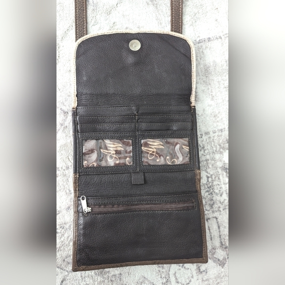 American West Genuine leather Western / Boho crossbody . - Picture 8 of 16
